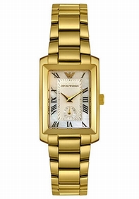 Beige Emporio Armani AR5711 Womens Yellow Gold Watch