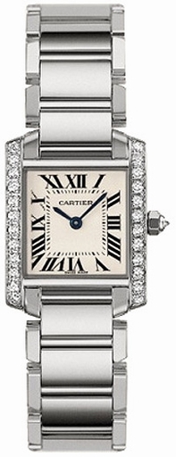 Womens Cartier Tank Francaise WE1002S3 White Gold Watch