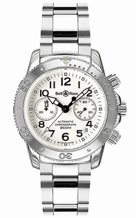 Automatic Bell Ross Diver 300 White Mens White Arabic Dial Watches