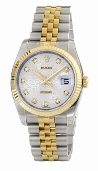 Mens Rolex Datejust Mens 116233SJDJ White Gold Watch