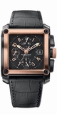 Baume Mercier Hampton Square Baume 8825 Red Gold Case Swiss Watch