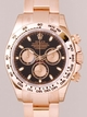 Black with Champagne Subdials Rolex 116505BS Mens 18k Everose Gold Watch
