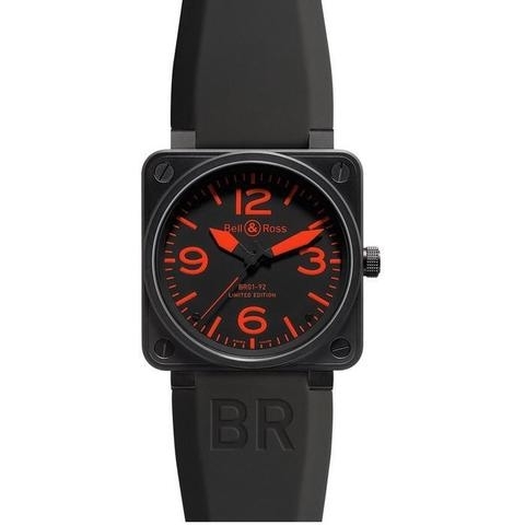 Mens Bell Ross BR 01 BR01-9 Stainless Steel Watch