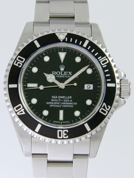 Black Rolex 16600 Mens Stainless Steel Watch