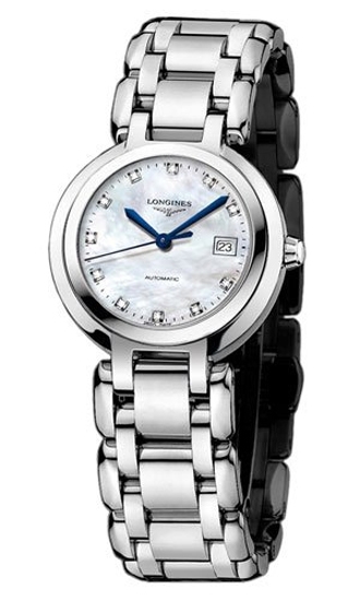 White Mother Of Pearl Longines L81114876 Womens Stainless Steel Watch