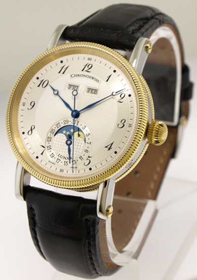 Womens Chronoswiss Lunar Triple Date CH9321R Stainless Steel Watch