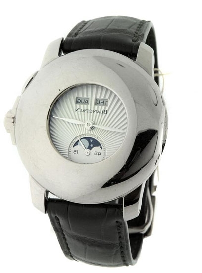 Blancpain Full Moon 4563-1542-55B 18KT White Gold Case Swiss Watch