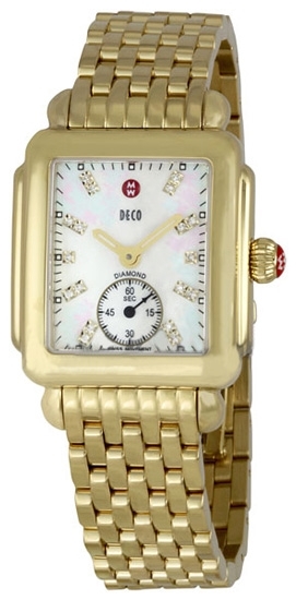 Womens Michele Deco 16 MWW06V000004 Gold-plated Stainless Steel Watch