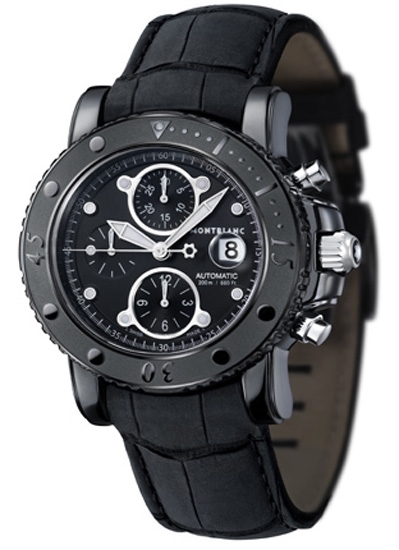 Mens Montblanc Sport 104279 DLC Coated Stainless Steel Case Watch