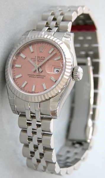 Pink Rolex 179174PSJ Womens Stainless Steel Watch