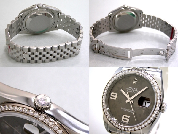 Rolex 116244 Black Floral Watch
