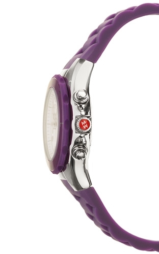 Michele MWW12D000014 White Enameled Arabic Numerals Silver Tone Watch