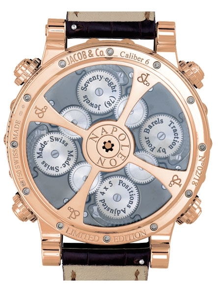 Transparent Sapphire Disk Revealing Skeletonized T Jacob & Co. NT1RG Mens 18k Rose Gold Watch