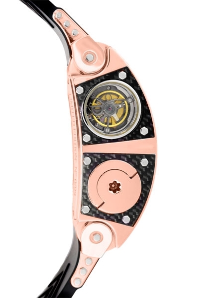 Jacob & Co. Mens Fixed 18k Rose Gold Watch Quenttin RG