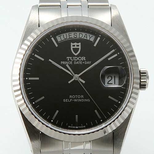 Mens Tudor Glamour Date-Day Lady TD76214BK Stainless Steel Watch