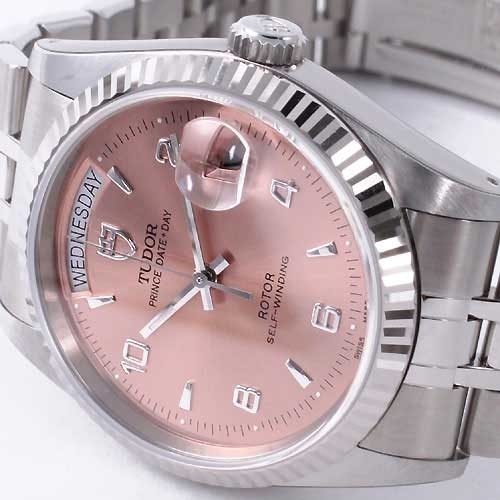 Tudor Glamour Date-Day Lady TD76214PKA5 Pink Dial Watch