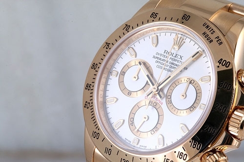 Rolex Daytona 116528 Yellow Gold Case Swiss Watch