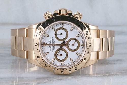 Rolex Daytona 116528 Yellow Gold Case Swiss Watch