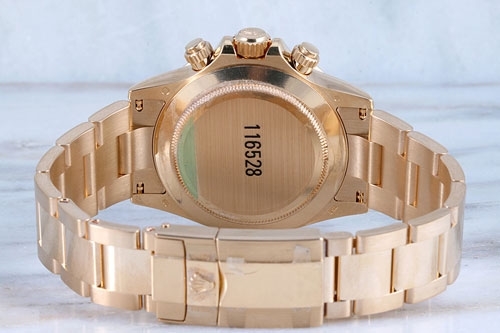 Rolex Daytona 116528 Yellow Gold Case Swiss Watch