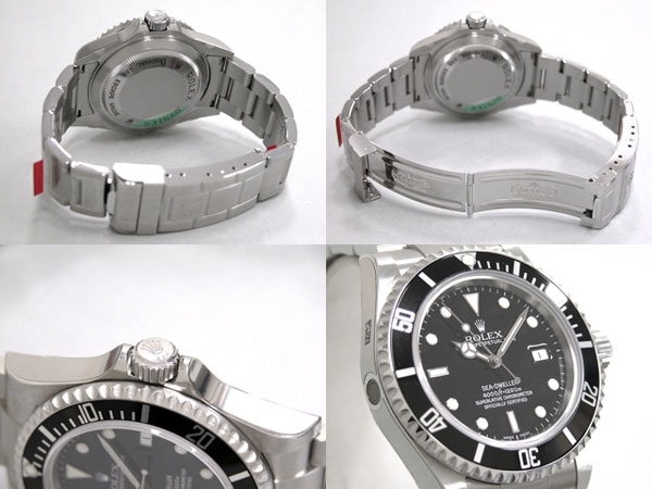 Black Rolex 16600 Mens Stainless Steel Watch