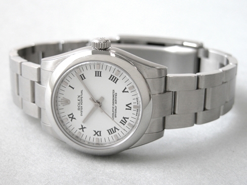 White Rolex 177200 Mens Stainless Steel Watch
