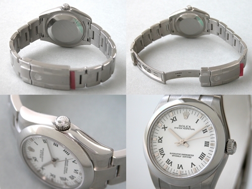 White Rolex 177200 Mens Stainless Steel Watch