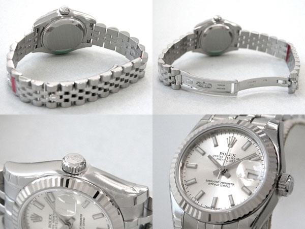 Rolex Womens 18K White Gold Watch 179174