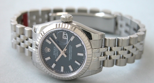 Rolex Datejust Ladies 179174 Blue Dial Watch
