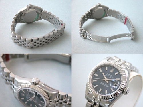 Rolex Datejust Ladies 179174 Blue Dial Watch