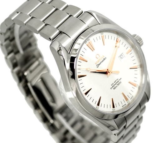 Omega Seamaster Aqua Terra 2502.34.00 White & Gold Markers Dial Watch