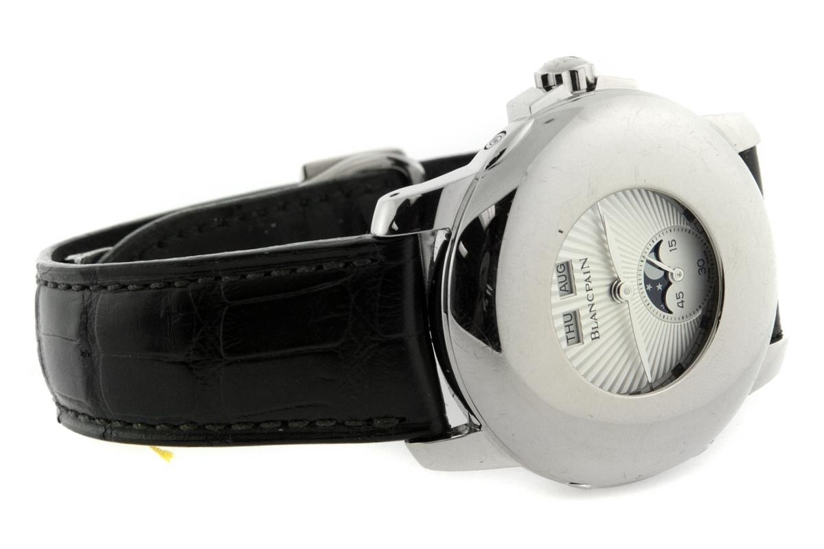 Blancpain Full Moon 4563-1542-55B 18KT White Gold Case Swiss Watch