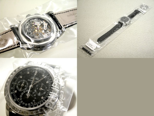 Black dial, diamond hour markers Patek Philippe 5971P-001 Mens Platinum Watch