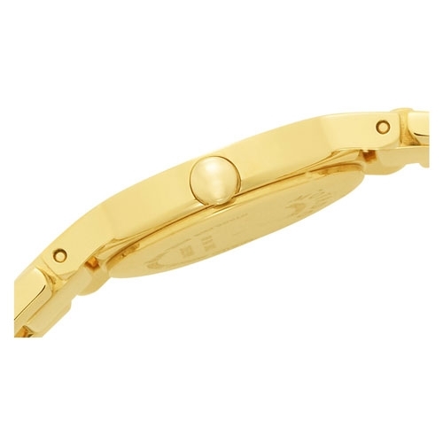 Black Movado 604758 Womens Gold Plated Stainless Steel Watch
