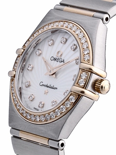 Womens Omega Constellation Ladies 111.25.26.60.55.00 Stainless Steel and Rose God Watch
