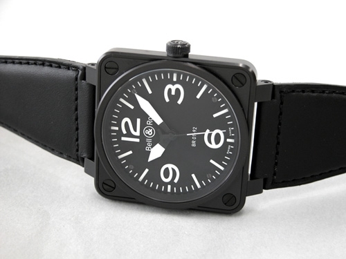 Mens Bell Ross BR01 BR01-92 CARBON Stainless Steel Watch