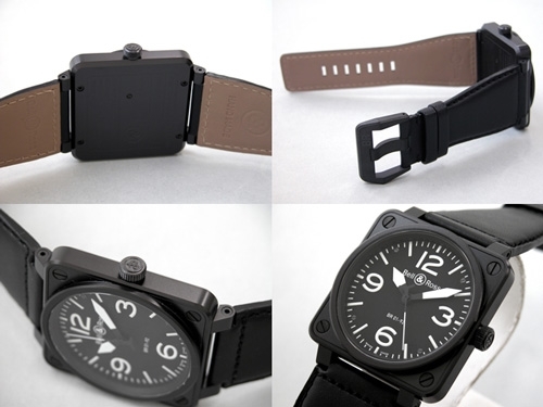 Mens Bell Ross BR01 BR01-92 CARBON Stainless Steel Watch