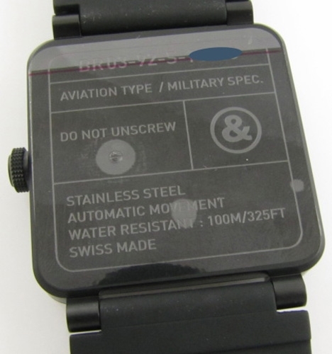 Bell Ross Mens Black Carbon Coating On Stainless Steel Watch BR03-92 CARBON