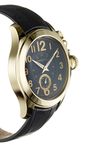Hamilton Khaki Navy H77331733 Stainless Steel Yellow Gold Plated Case Swiss Watch