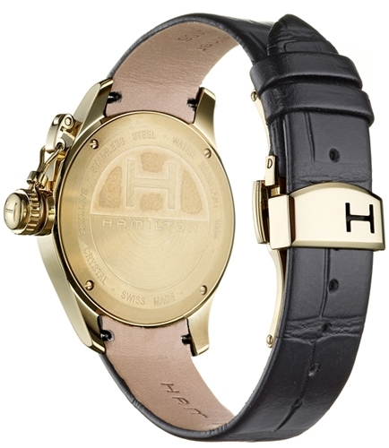 Hamilton Khaki Navy H77331733 Stainless Steel Yellow Gold Plated Case Swiss Watch