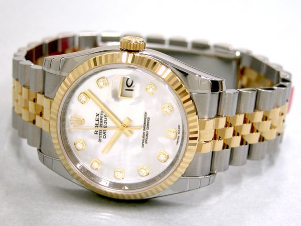 Rolex 116233 White/mother of pearl Diamonds Watch