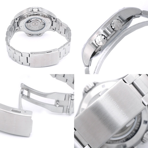 Black Hamilton H77665173 Mens Stainless Steel Watch