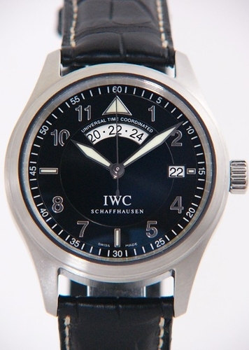 Black IWC IW325105 Mens Stainless Steel Watch