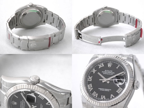 Rolex 116234 Black Roman Watch
